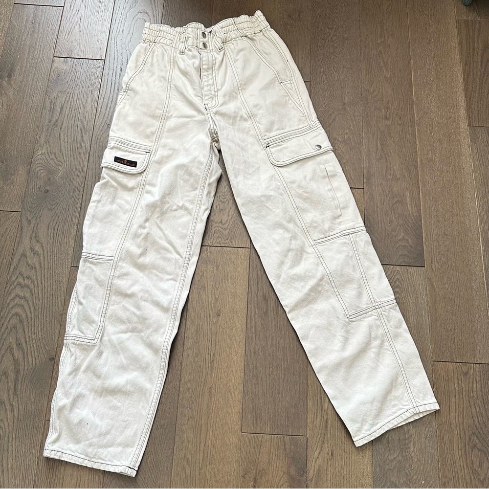 BDG Relaxed Skate Jean Off-White Cargo Pants Size 28